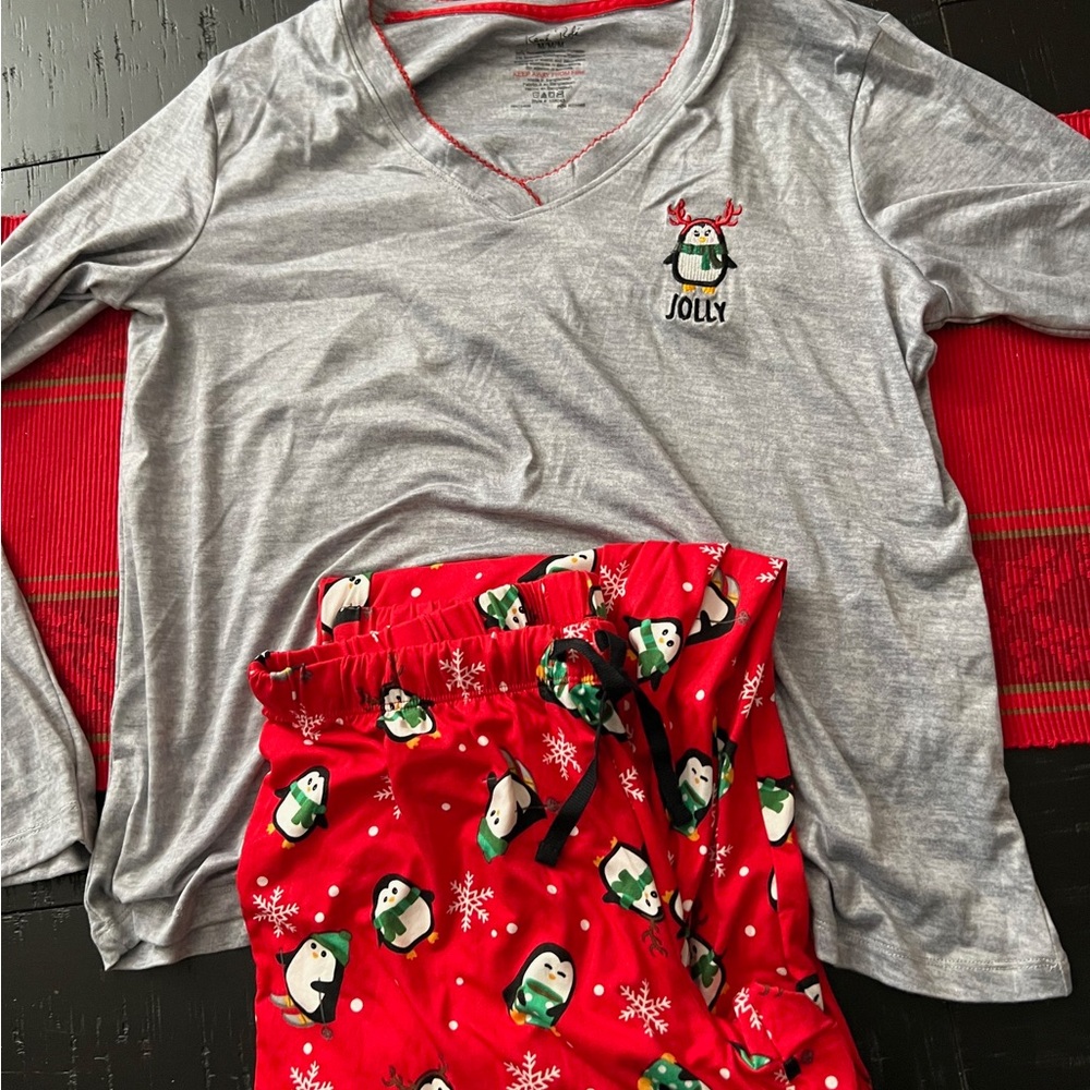 Jolly Gray and Red Kids Pajamas